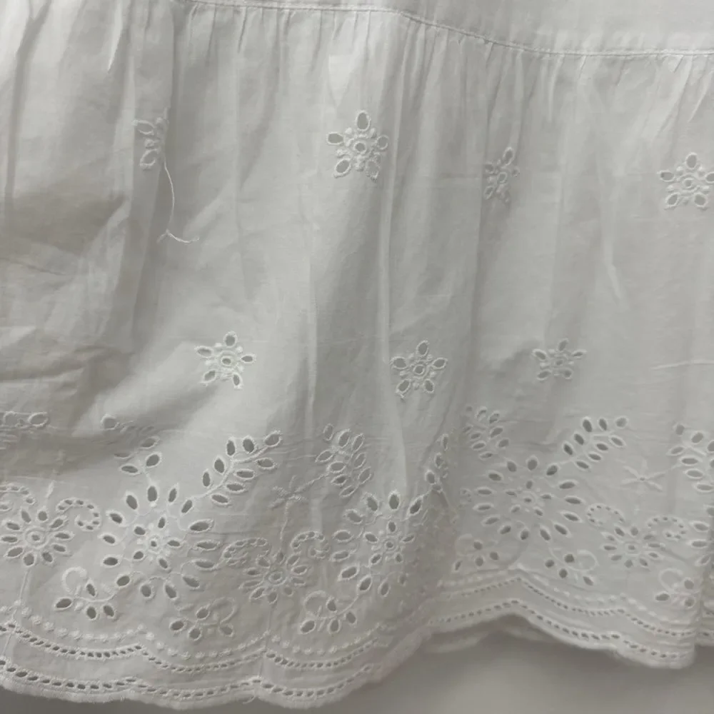 Justice White Eyelet Lace Maxi Dress Size 14